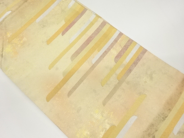 JAPANESE KIMONO / VINTAGE NAGOYA OBI / WOVEN ABSTRACT MIST